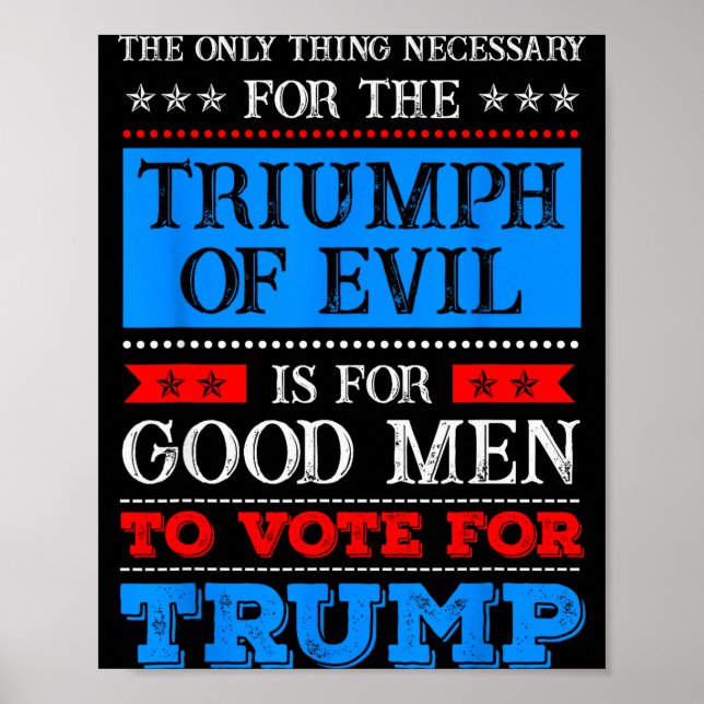 Póster El Triunfo Del Mal Anti Trump (Frente)