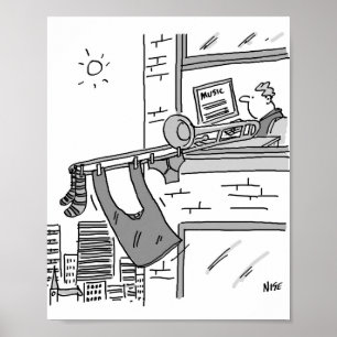 Póster El trombonista cuelga su lavado