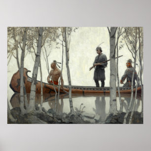 Póster El último de los mohicanos por N. C. Wyeth