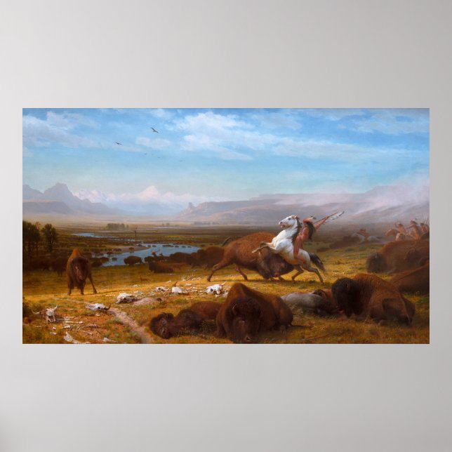 Póster El último del búfalo de Albert Bierstadt (Frente)