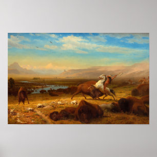 Póster El último del búfalo de Albert Bierstadt