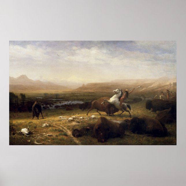 Póster El último del búfalo de Albert Bierstadt (Frente)