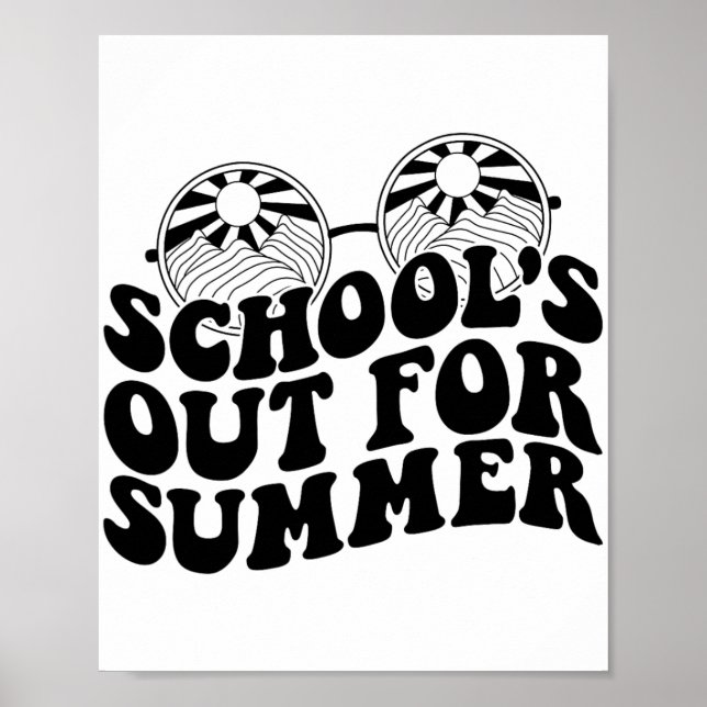 Póster El Último Día De Enseñanza Estudiantil Hola Summer (Frente)