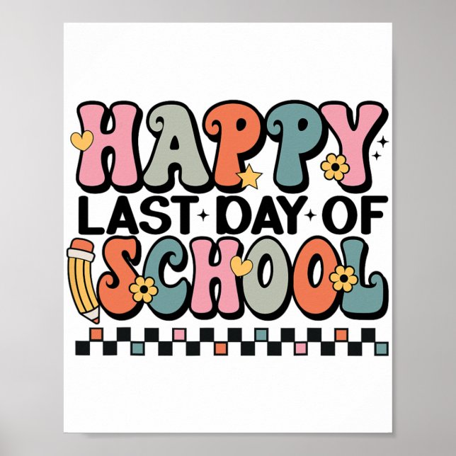 Póster El Último Día De La Graduación De Los Niños Maestr (Frente)