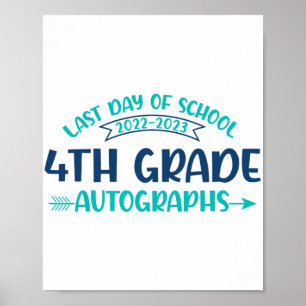 Póster El Último Día Del Autografo Escolar 4 Graduación G