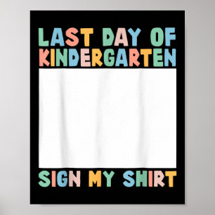 Póster El Último Día Del Rótulo Infantil Mis Hijos Camisa