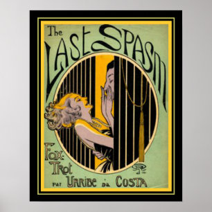 Póster "El último espasmo" Art Deco Foxtrot Print 16x20