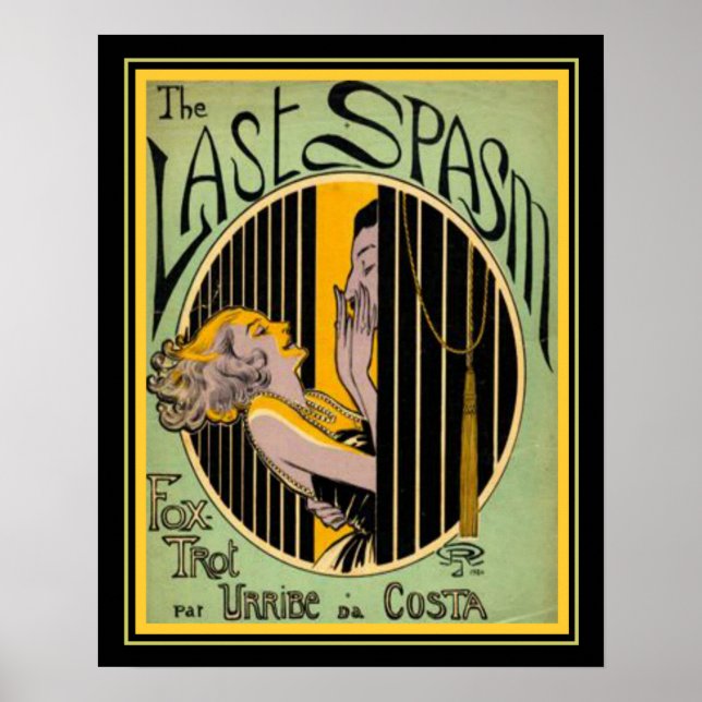 Póster "El último espasmo" Art Deco Foxtrot Print 16x20 (Frente)