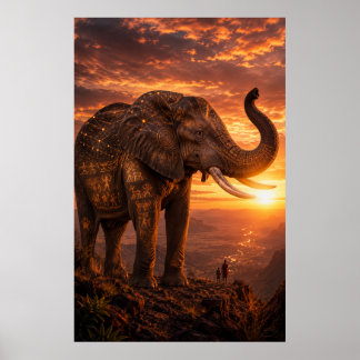 Póster El último guardián: elefante africano antiguo llev