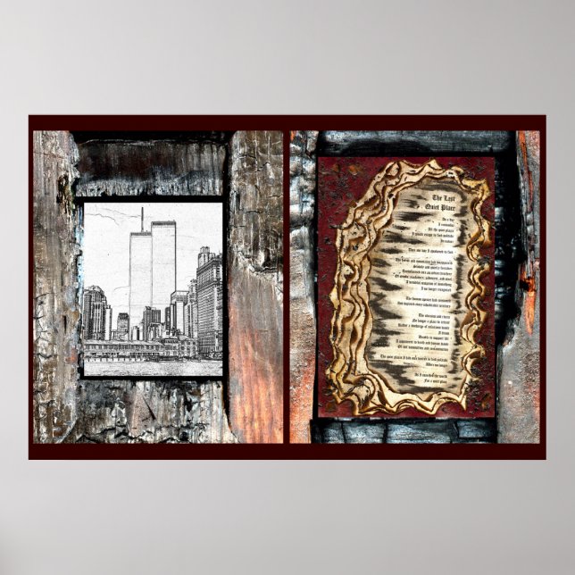 Póster El último lugar tranquilo y torres gemelas (Frente)