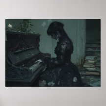 El último octurne | Chica gótico en Piano en ruina