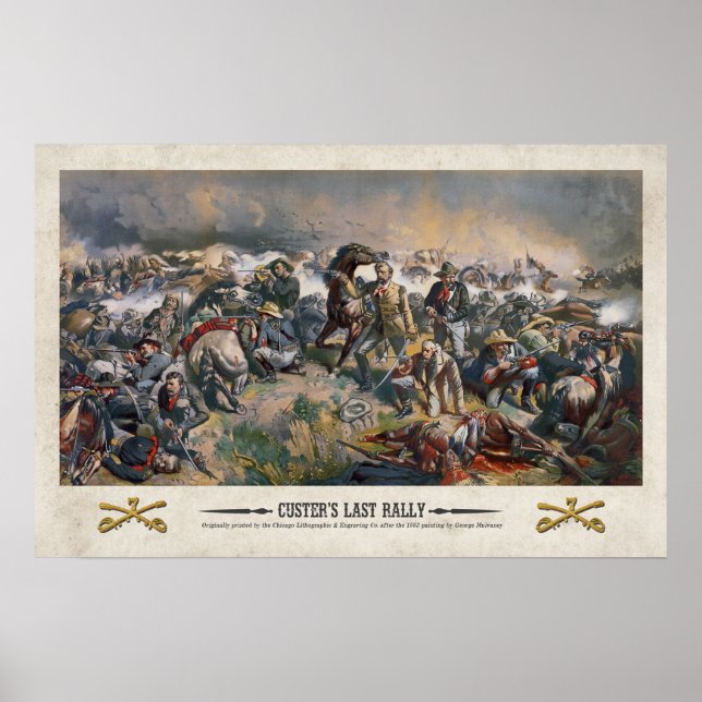Póster El último Poster de la manifestación de Custer (Frente)