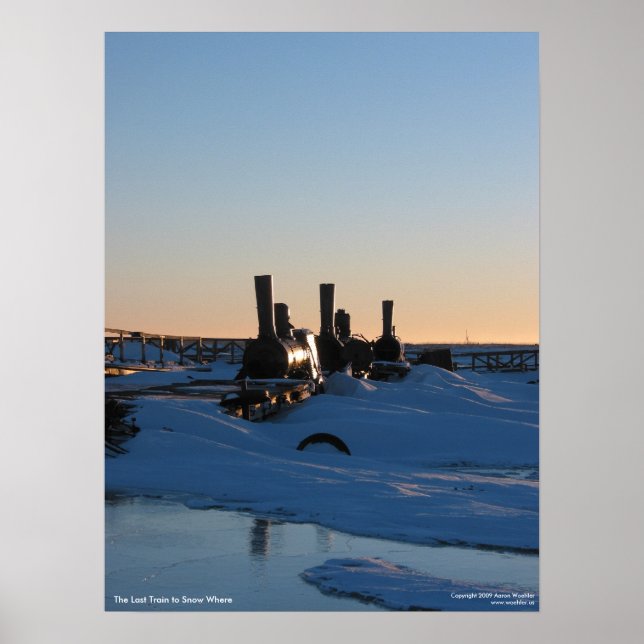 Póster El último tren a la nieve donde (Frente)