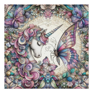 Póster El Unicornio Y La Mariposa