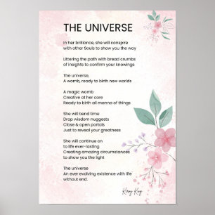 Póster El Universo - Aumentando el Poema del Empoderamien