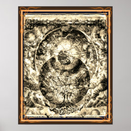 Póster El Universo es un Poster sepia arbórea