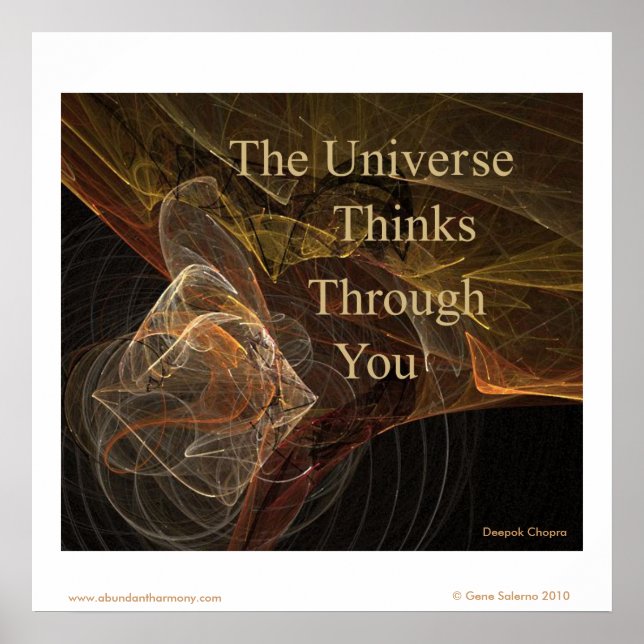 Póster El universo piensa a través de ti (Frente)