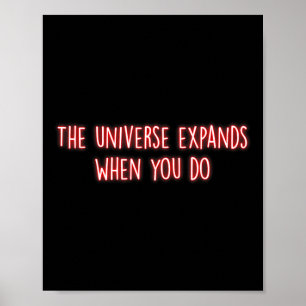 Póster El universo se expande cuando haces meditación de