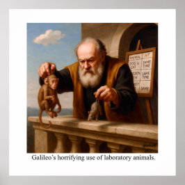 Póster El uso horripilante de Galileo de animales de labo