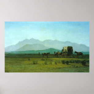 Póster El vagón de los agrimenistas de Albert Bierstadt e