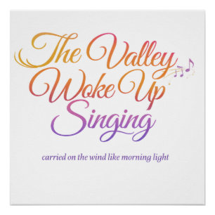 Póster El Valle se Despertó Cantando – Amanecer Poético