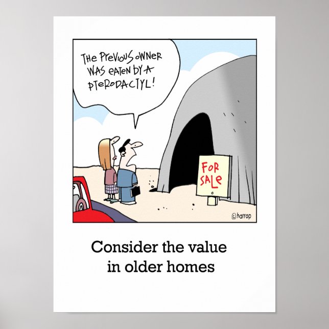 Póster El valor en el poster de las casas más antiguas (Frente)