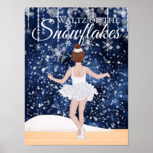 Póster El vals de las copas de nieve del ballet de los pe
