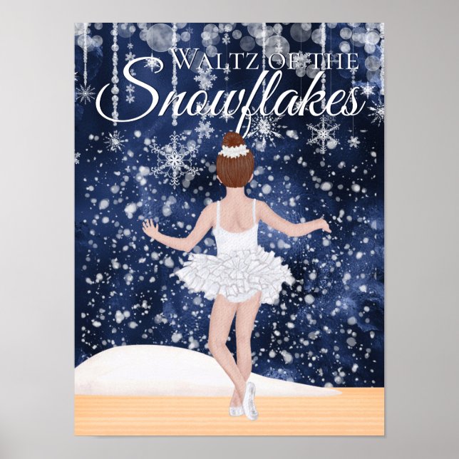Póster El vals de las copas de nieve del ballet de los pe (Frente)