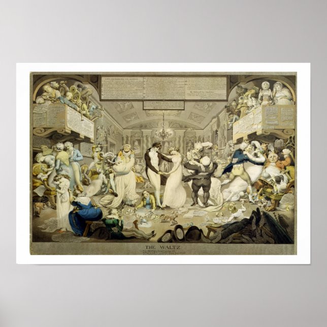 Póster El vals (grabado de colores) (Frente)