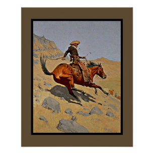 Póster El vaquero de Frederic Remington