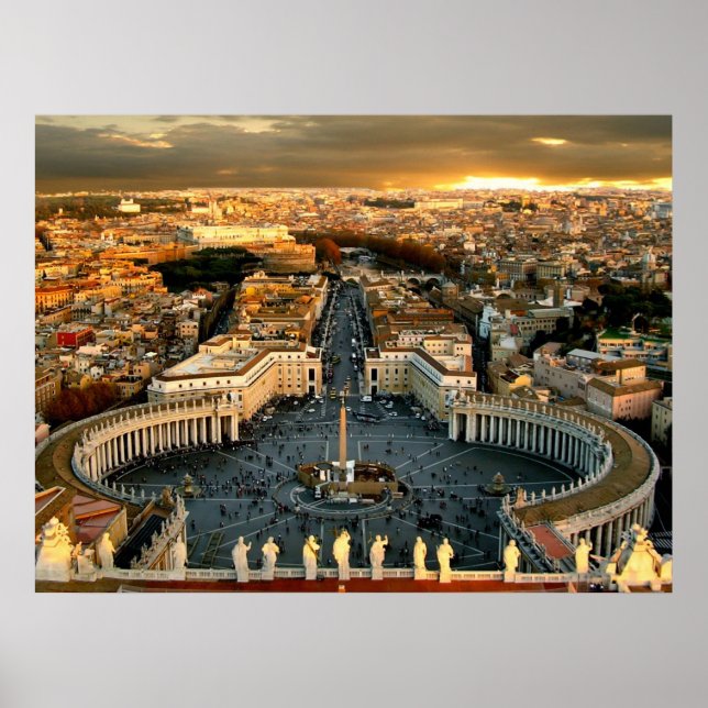 Póster El Vaticano de la Plaza San Pedro (Frente)
