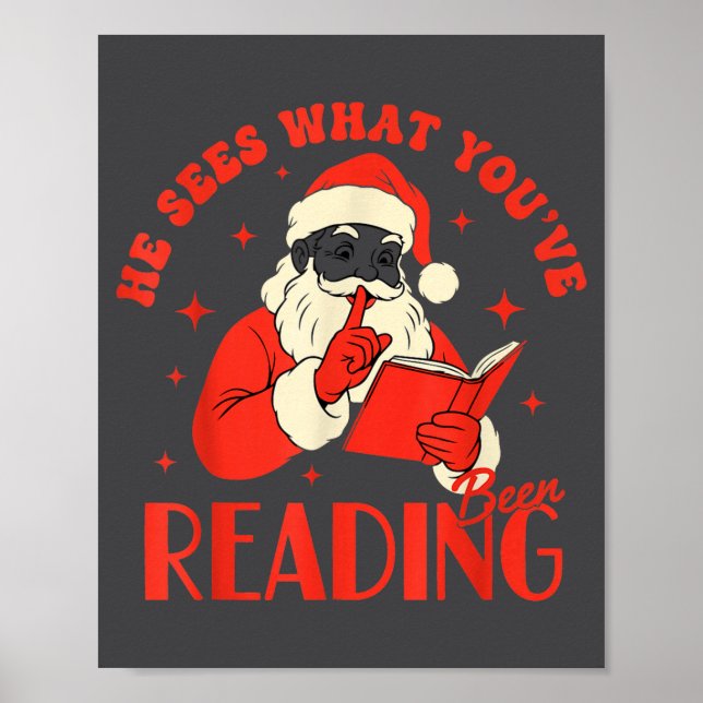 Póster Él ve lo que has estado leyendo Libro divertido de (Frente)