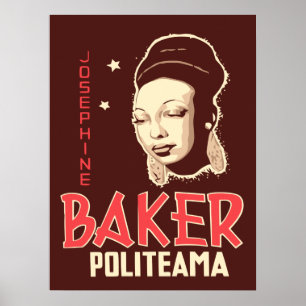 Póster El vector Art Josephine Baker en el Politeama