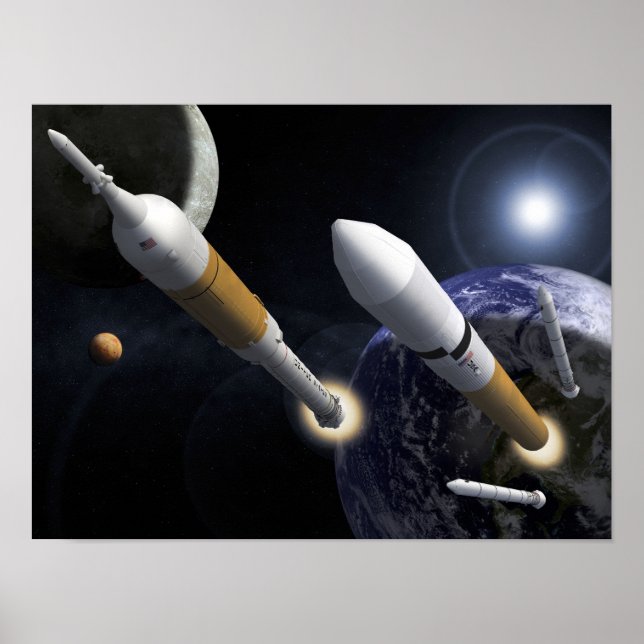 Póster El vehículo de lanzamiento de la tripulación Ares  (Frente)