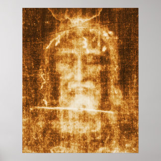 Póster El velo de la cara de Turín de Jesús un Poster