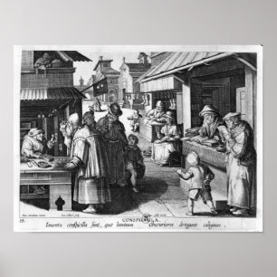 Póster El vendedor de las gafas, en enero Collaert