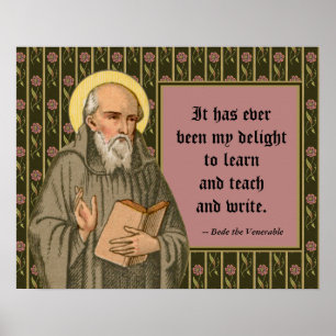 Póster El Venerable Beda Predicando (P 008; Cita)