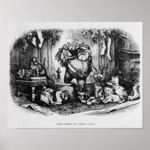 Póster El venir de Papá Noel, 1872