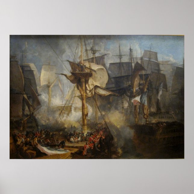 Póster El ventilado William Turner La batalla de Trafalga (Frente)