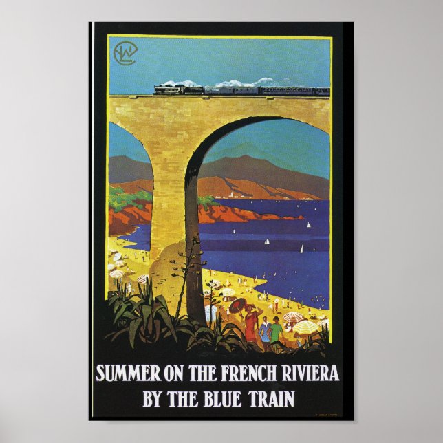Póster El verano del tren azul en el Poster de la Riviera (Frente)