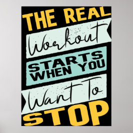 Póster El verdadero entrenamiento comienza cuando quieres