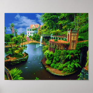 Póster El verdadero jardín botánico de Portugal-Madeira