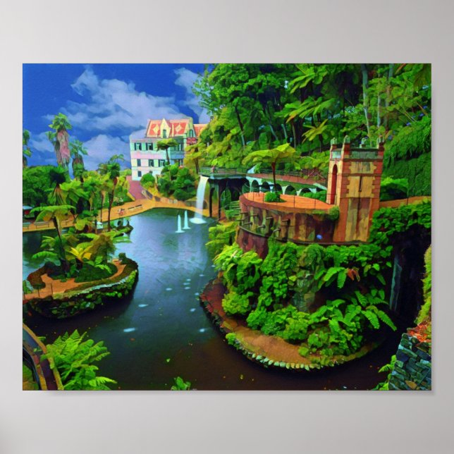 Póster El verdadero jardín botánico de Portugal-Madeira (Frente)