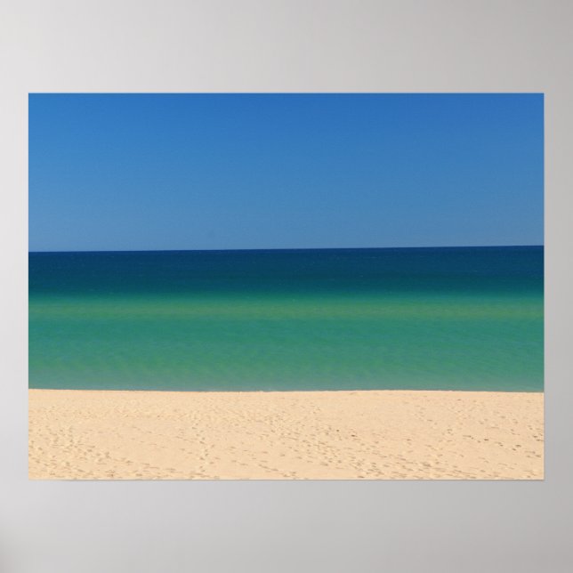 Póster El verdadero Portugal: playa, azul, agua (Frente)
