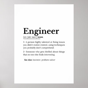 Póster El verdadero significado de un ingeniero