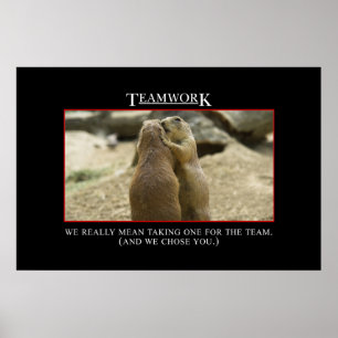 Póster El verdadero significado del trabajo en equipo [XL