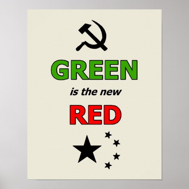 Póster El verde es el nuevo poster Rojo (Frente)