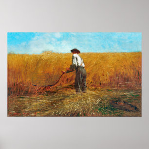 Póster El veterano en un nuevo campo (1865) de Winslow Ho