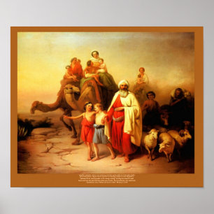 Póster El viaje de Abraham a la reproducción de Josef Mol