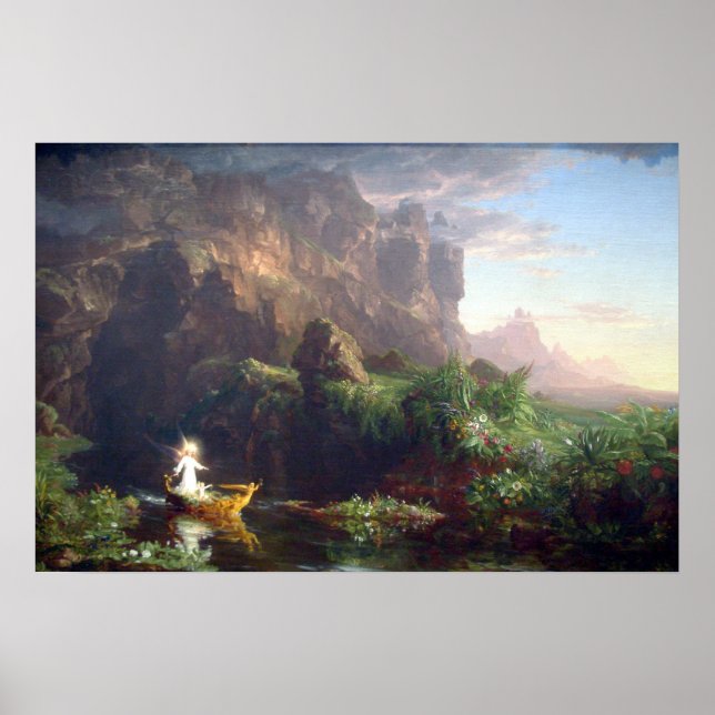 Póster El viaje de la vida - infancia por Thomas Cole (Frente)